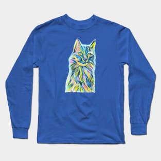 Colorful Cat Long Sleeve T-Shirt